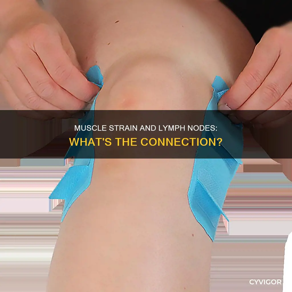 can muscle strain cause swollen lymph nodes