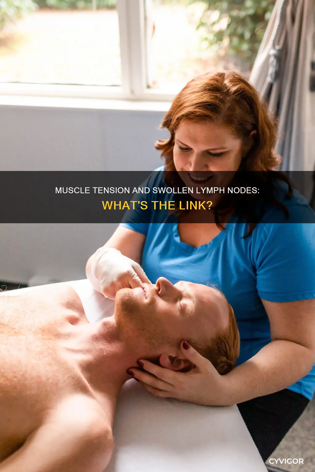 can muscle tension cause lymph nodes to swell