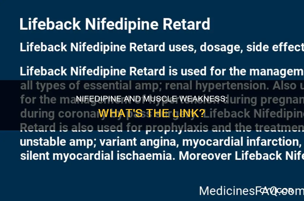 can nifedipine cause muscle weakness