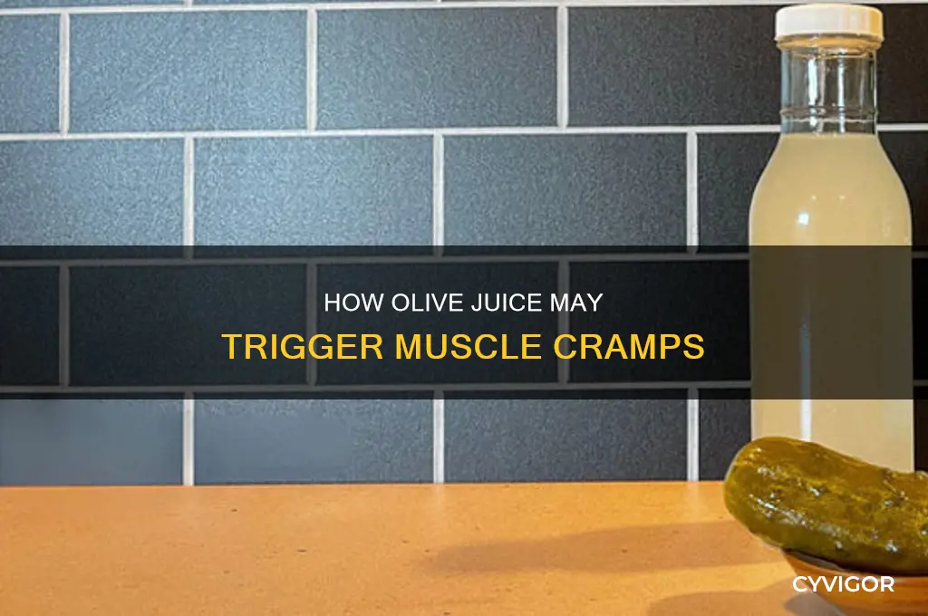 can olive juice cause muscle cramps