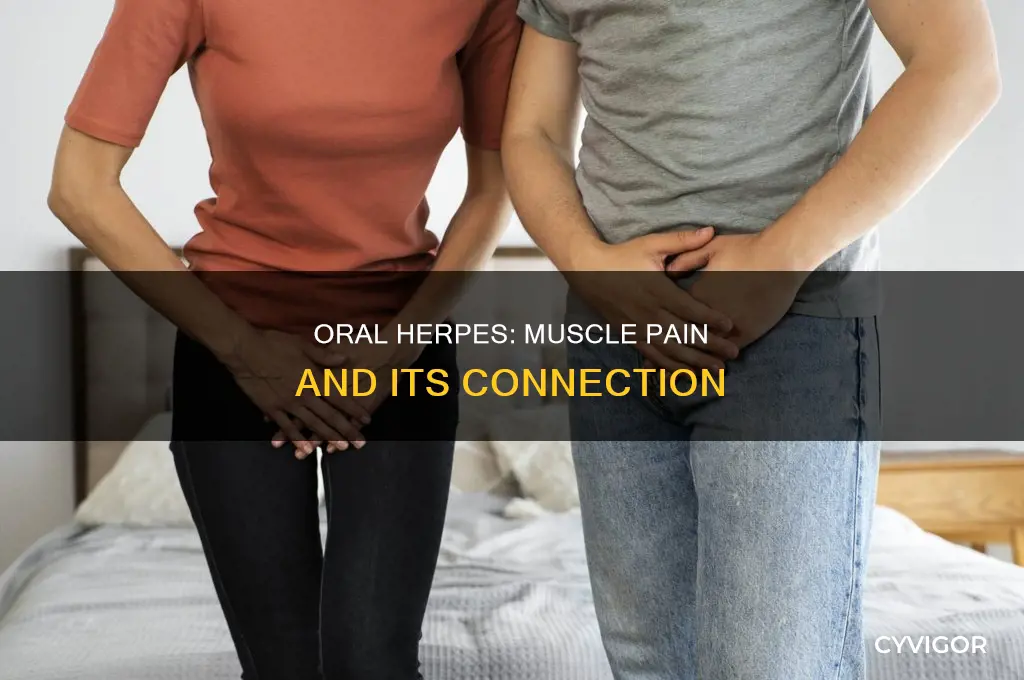 can oral herpes cause muscle pain