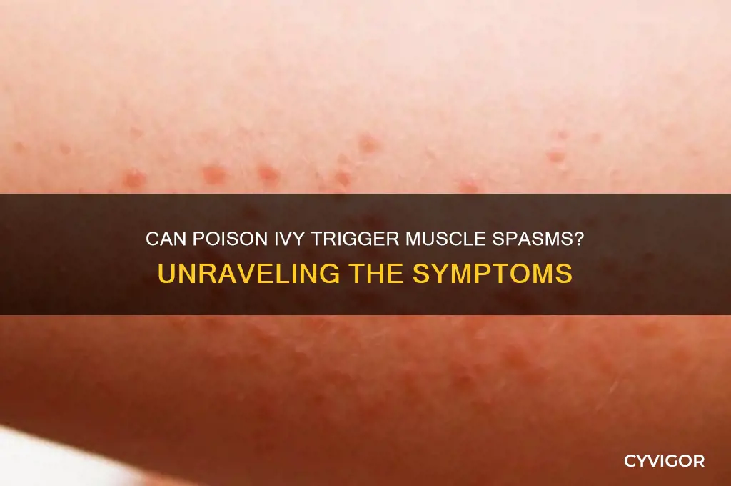 can poison ivy cause muscle spasms