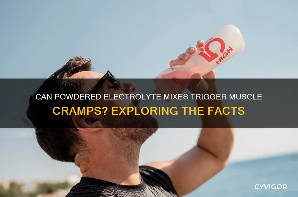 can powdered electrolyte mix cause muscle cramps