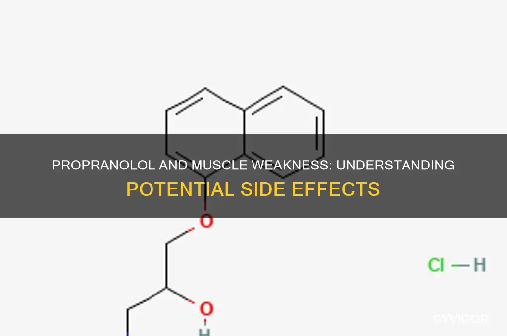 can propranolol cause muscle weakness