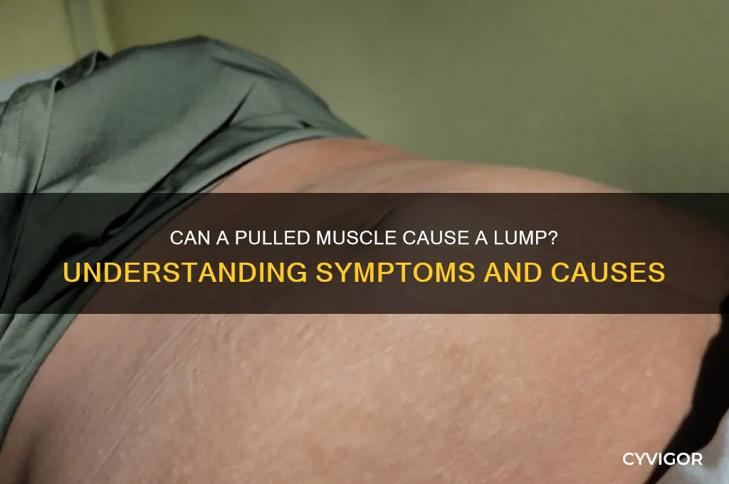 can pulled muscle cause lump