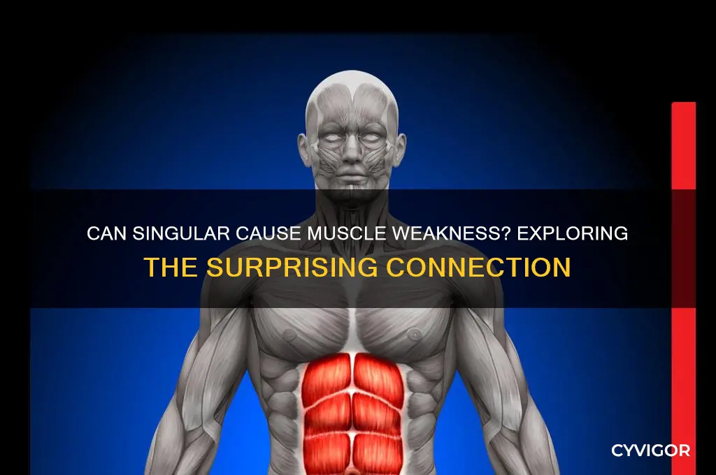 can singular cause muscle weakness