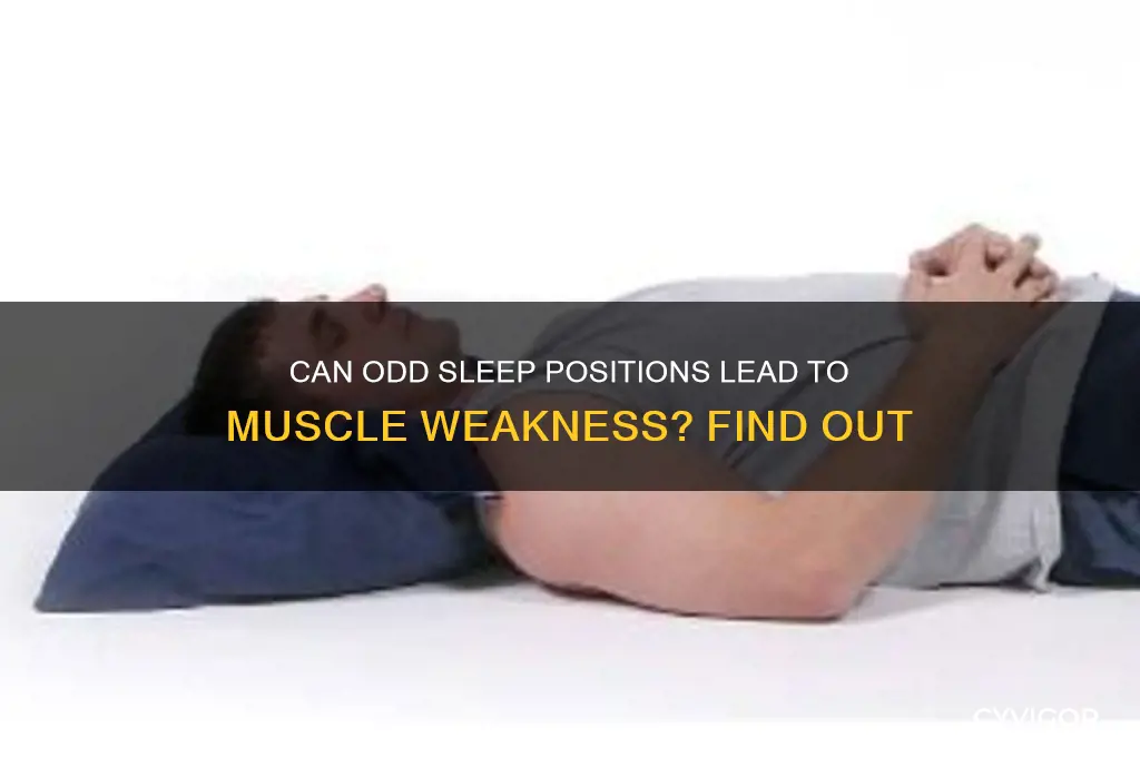can sleeping weird cause muscle weaknes