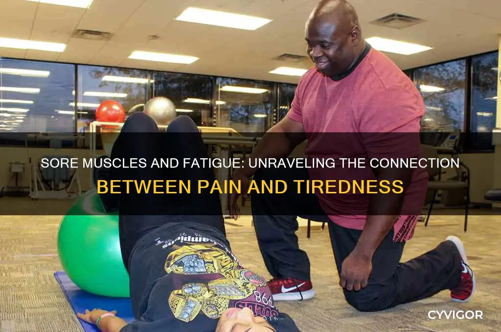 can sore muscles cause tiredness
