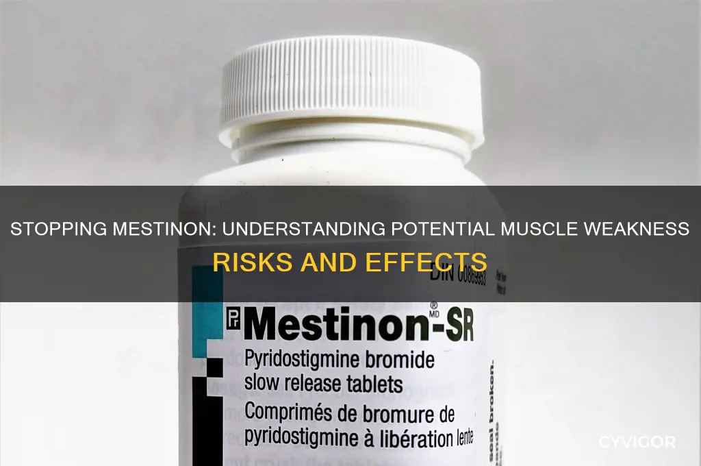 can stopping mestinon cause muscle weakness