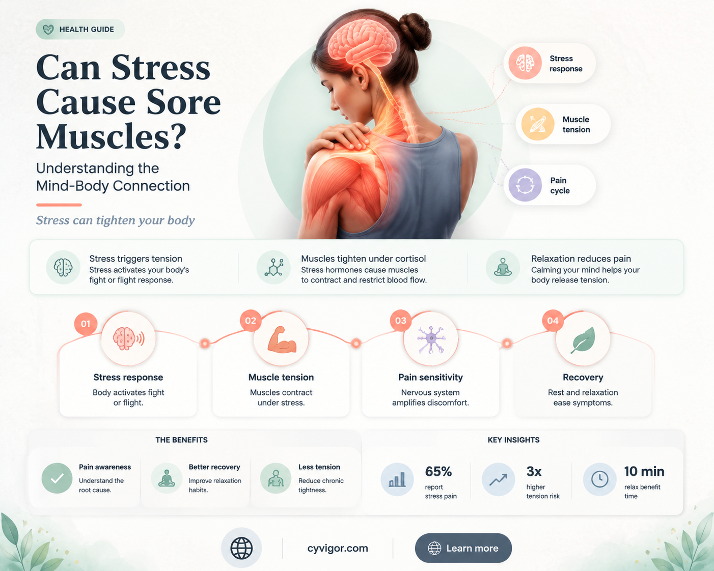 are sore muscles from stress