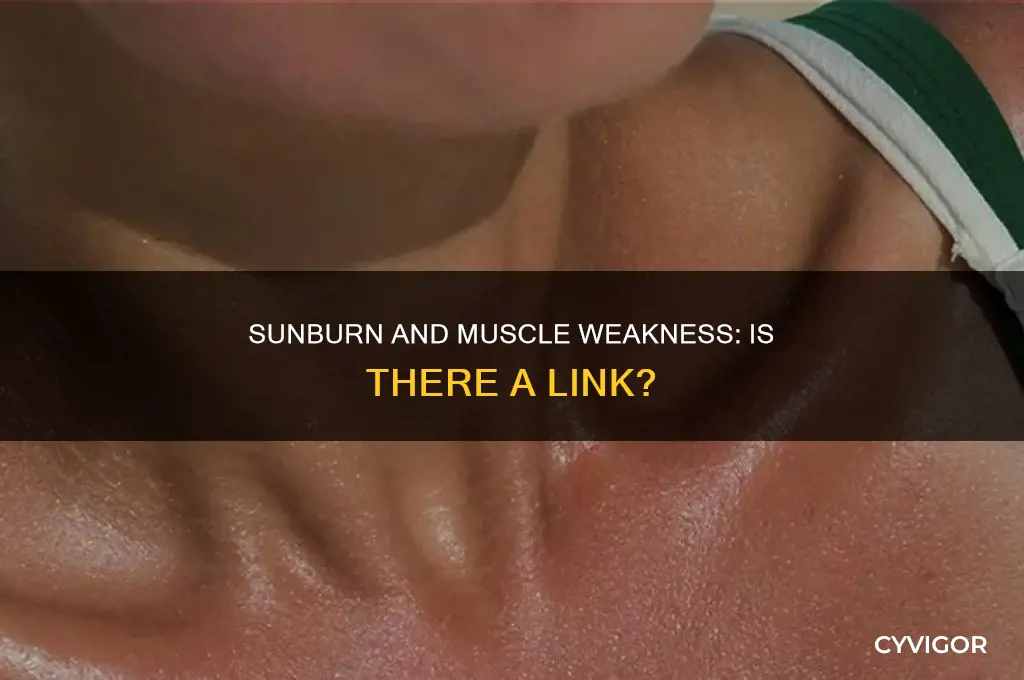 can sunburn cause muscle weakness