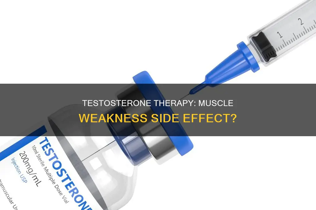can testosterone cause muscle weakness