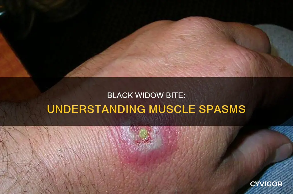 can the bite of black widow t cause muscle spasms