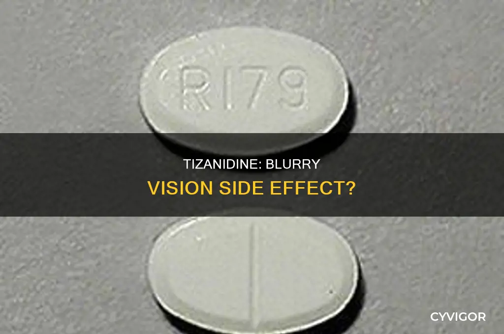 can the muscle relaxer tizanidine cause blurry vision