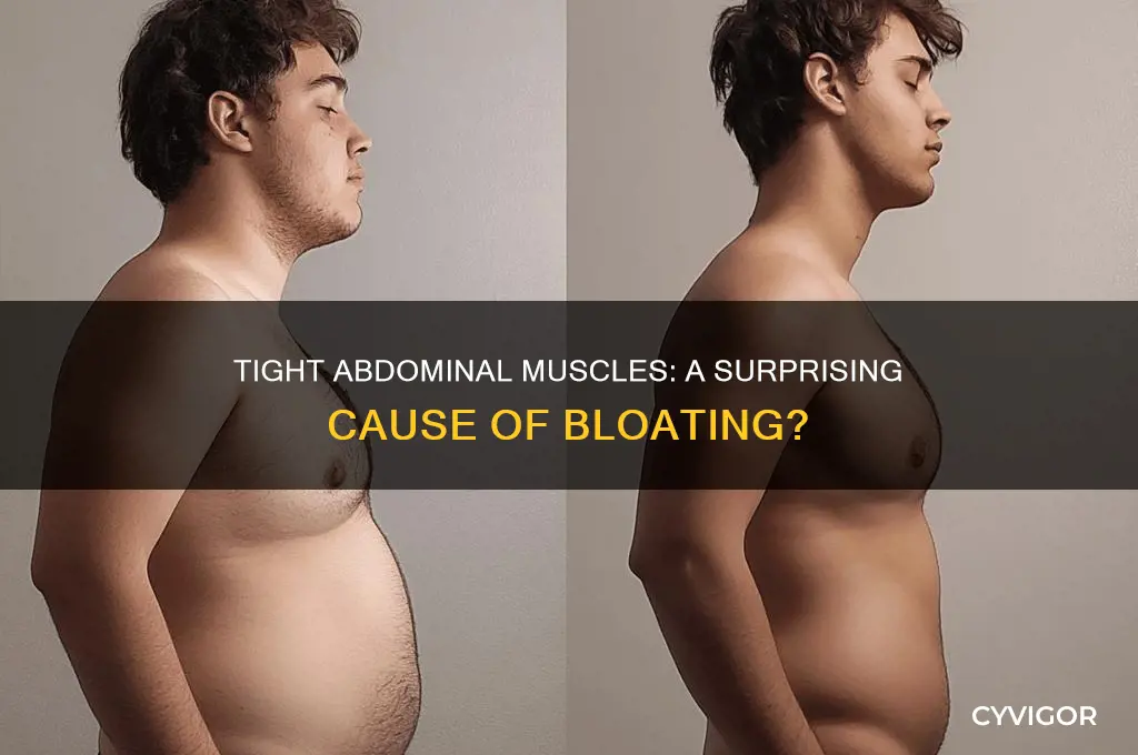 can tight abdominal muscles cause bloating
