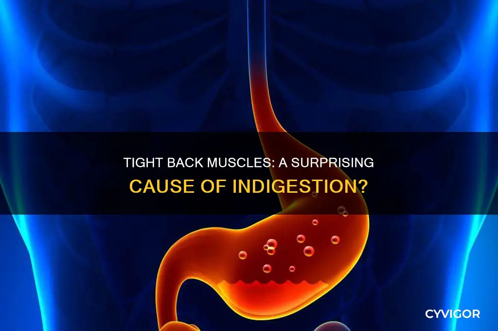 can tight back muscles cause indigestion