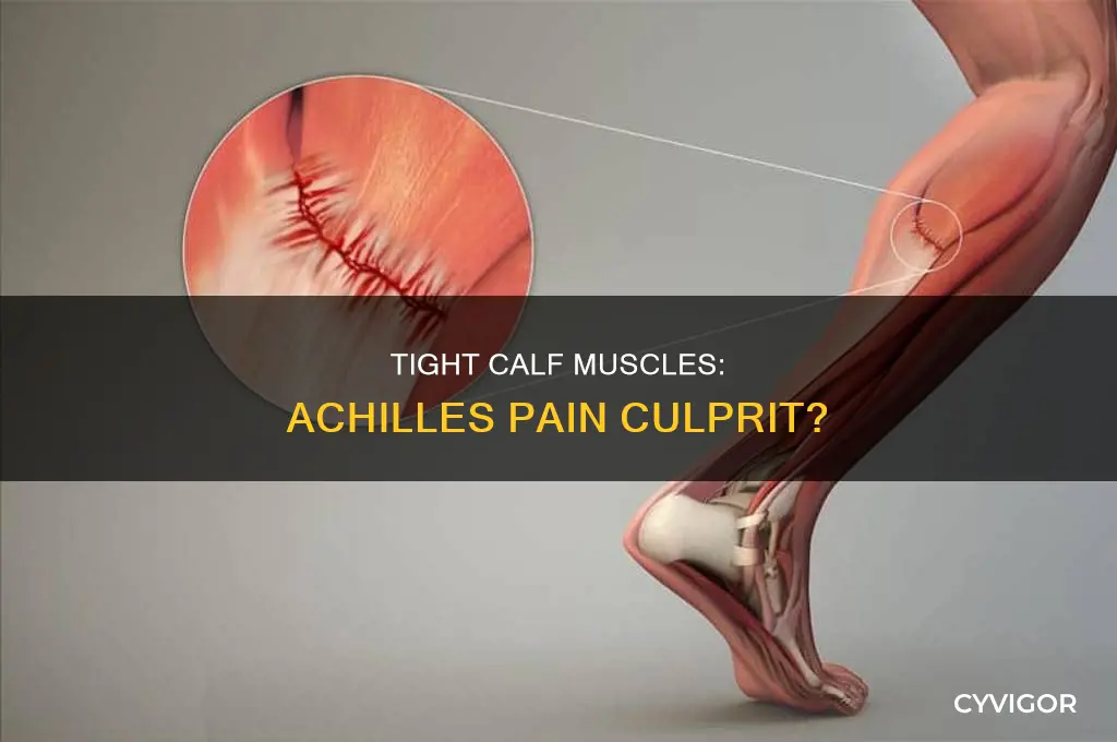 can tight calf muscles cause achilles pain