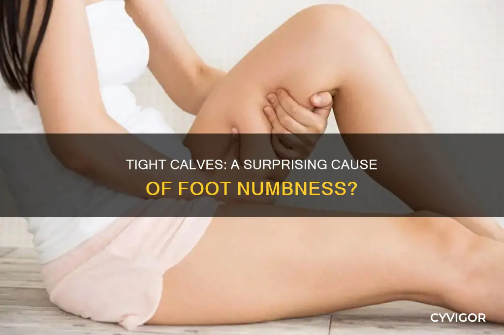 can tight calf muscles cause foot numbness