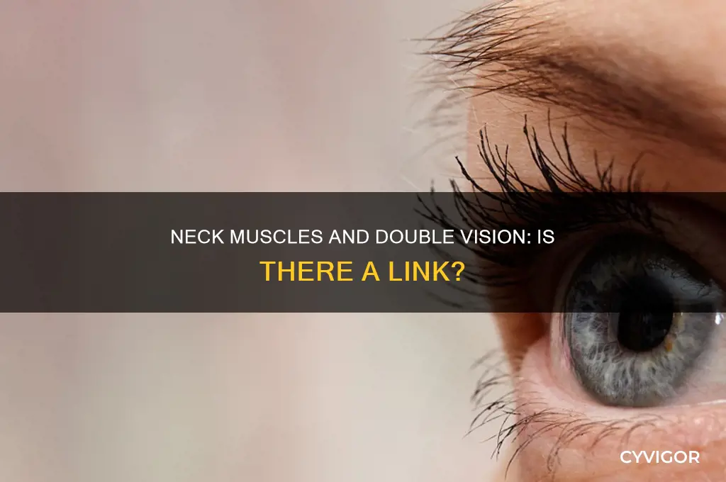 can tight neck muscles cause double vision