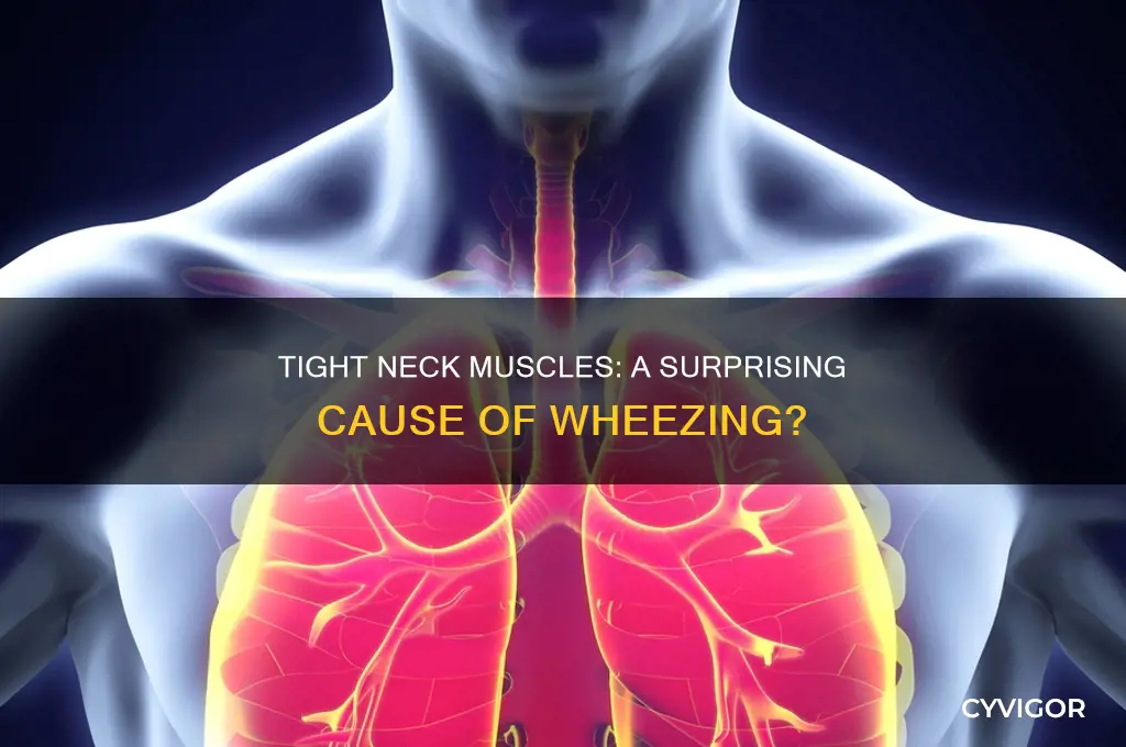 can tight neck muscles cause wheezing