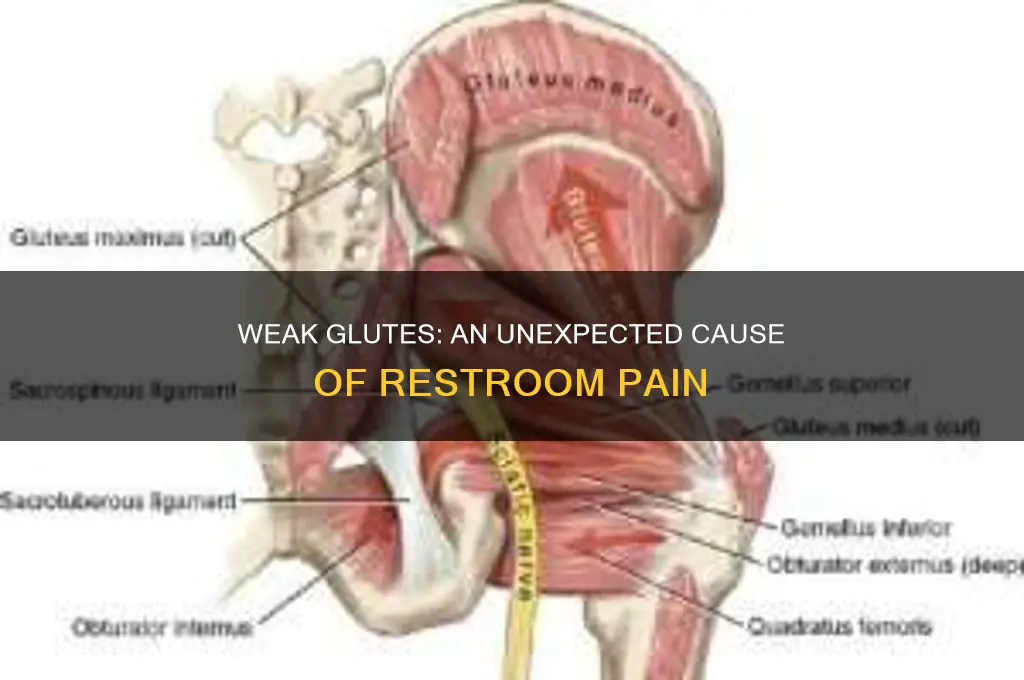can weak buttocks muscles cause pain when using restroom