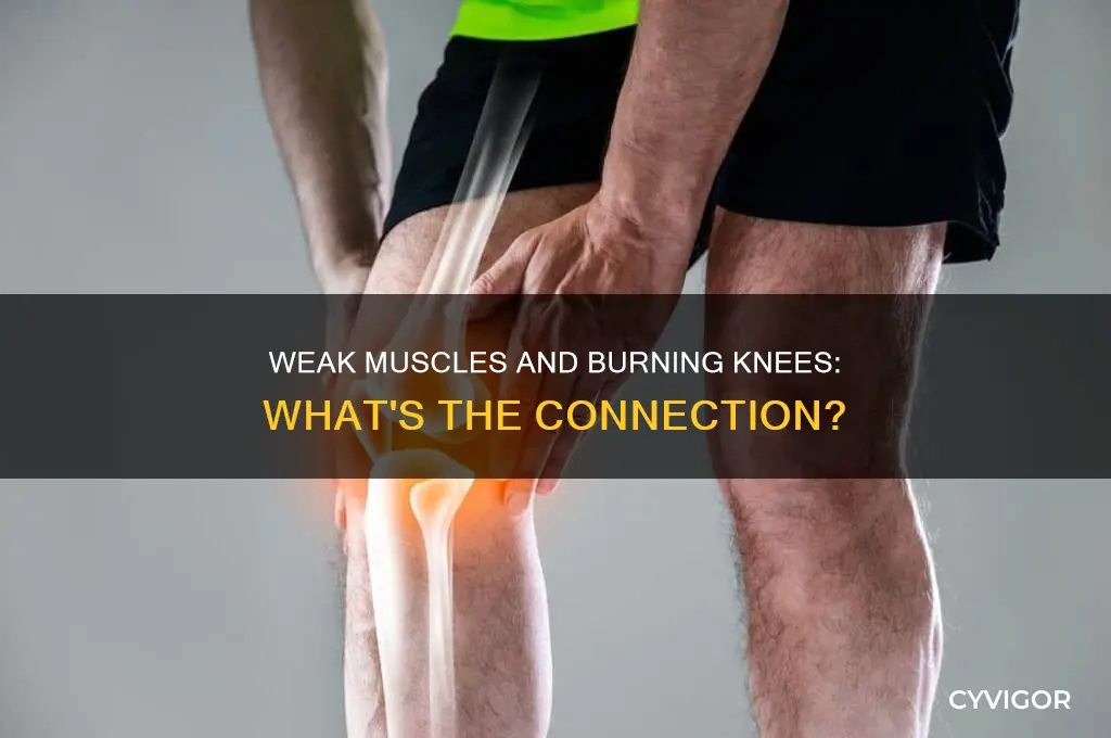 can weak muscles cause burning knees