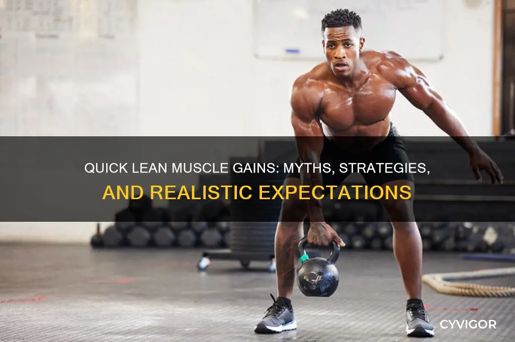 can you gain lean muscle quicly