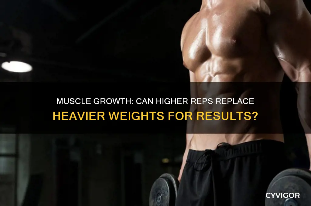 can you gain muscle by upping reps instead of weight