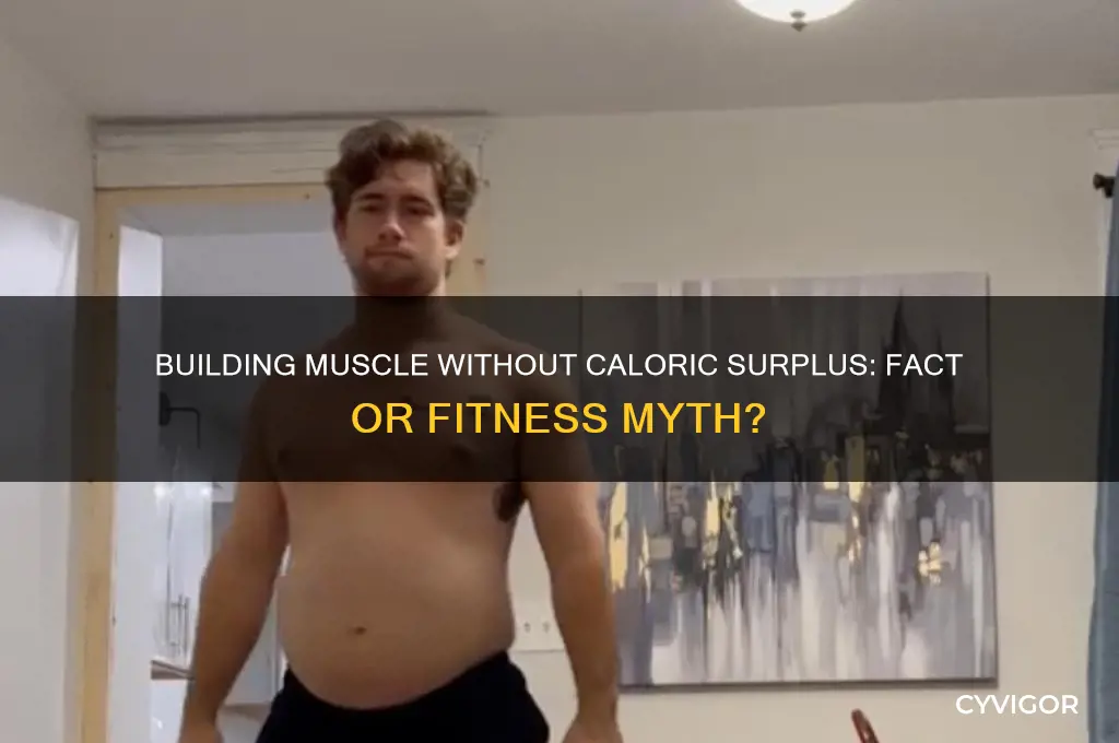 can you gain muscle weight without getting caloric surplus