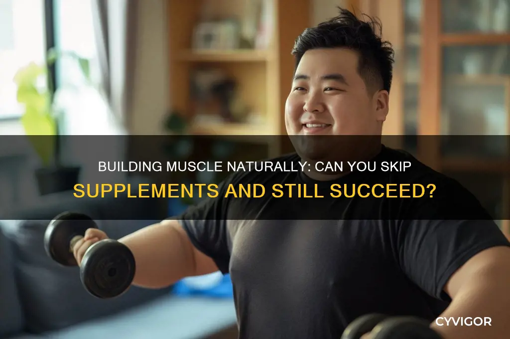 can you gain muscle without supplements