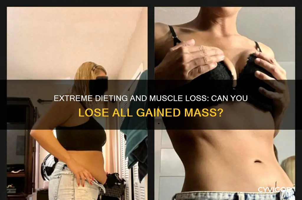 can you lose all muscle mass gained from extream dieting