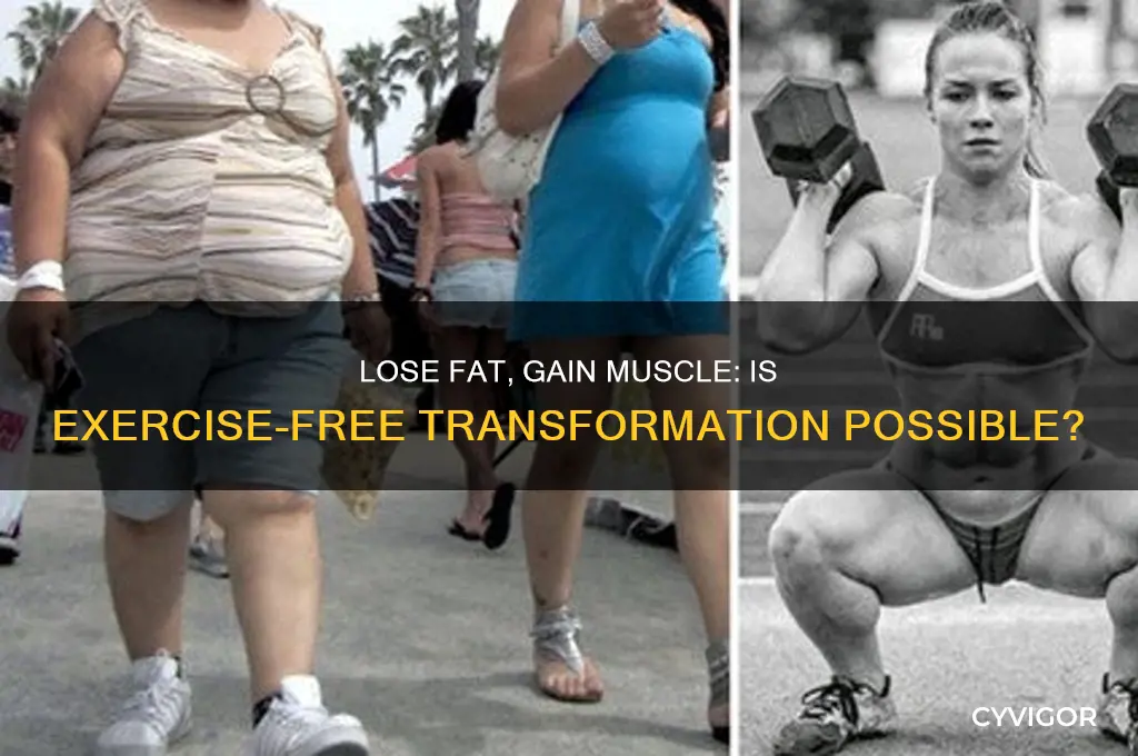 can you lose fat and gain muscle without exercise