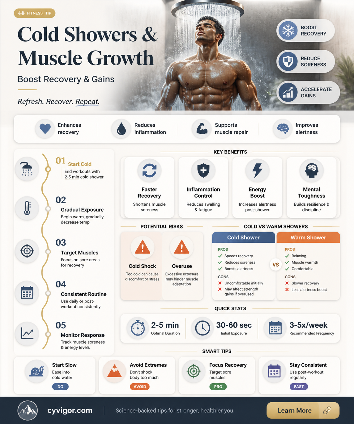 are cold showers good for muscle growth