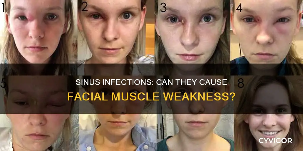could severe sinus infection cause muscle weakness in face