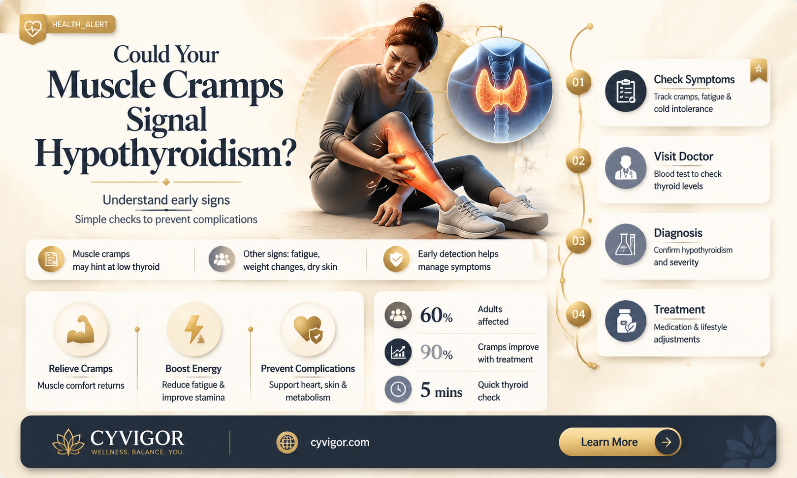 are muscle cramps a symptom of hypothyroidism