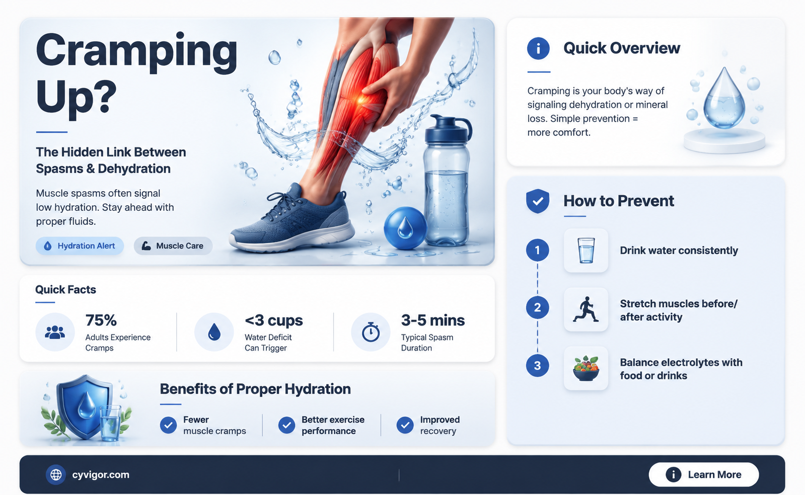 are muscle cramps a sign of dehydration