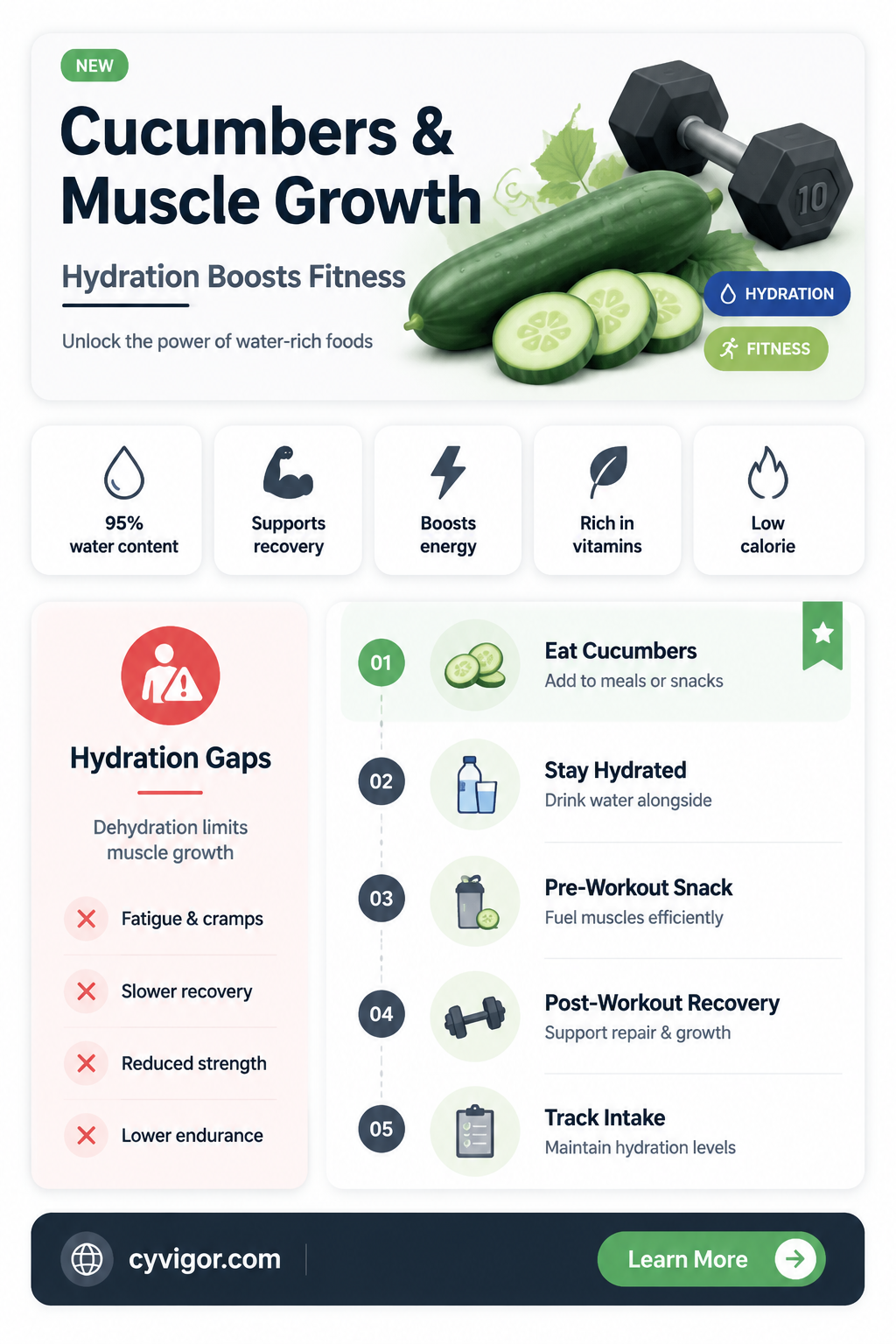 are cucumbers good for muscle growth