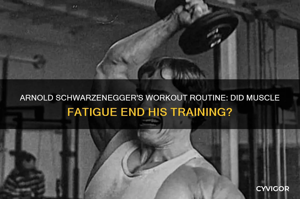 did arnold schwarzenegger stop working out after muscle fatigue
