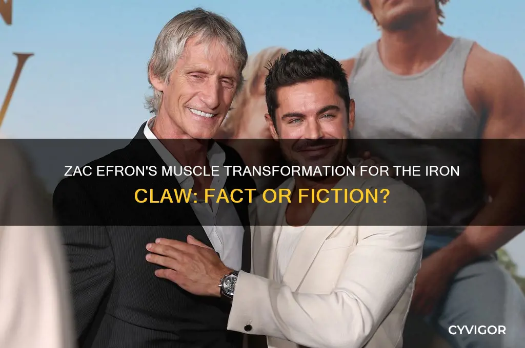 did zac efron gain muscle for iron claw