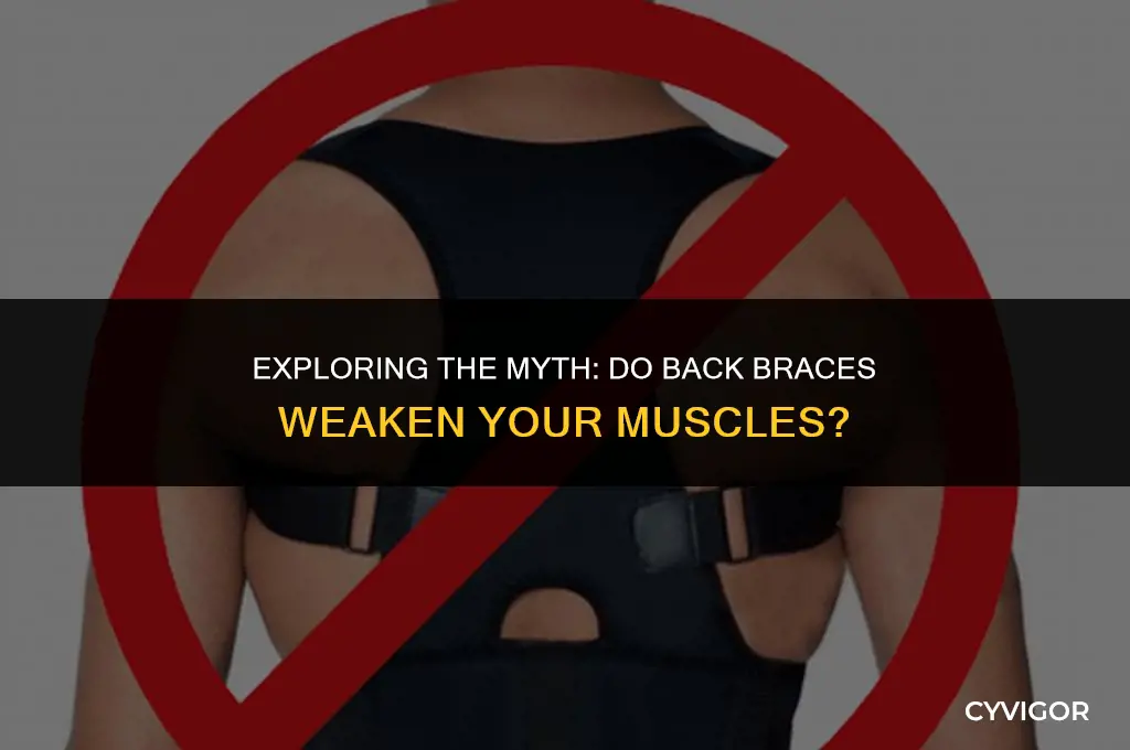 do back braces make muscles weak