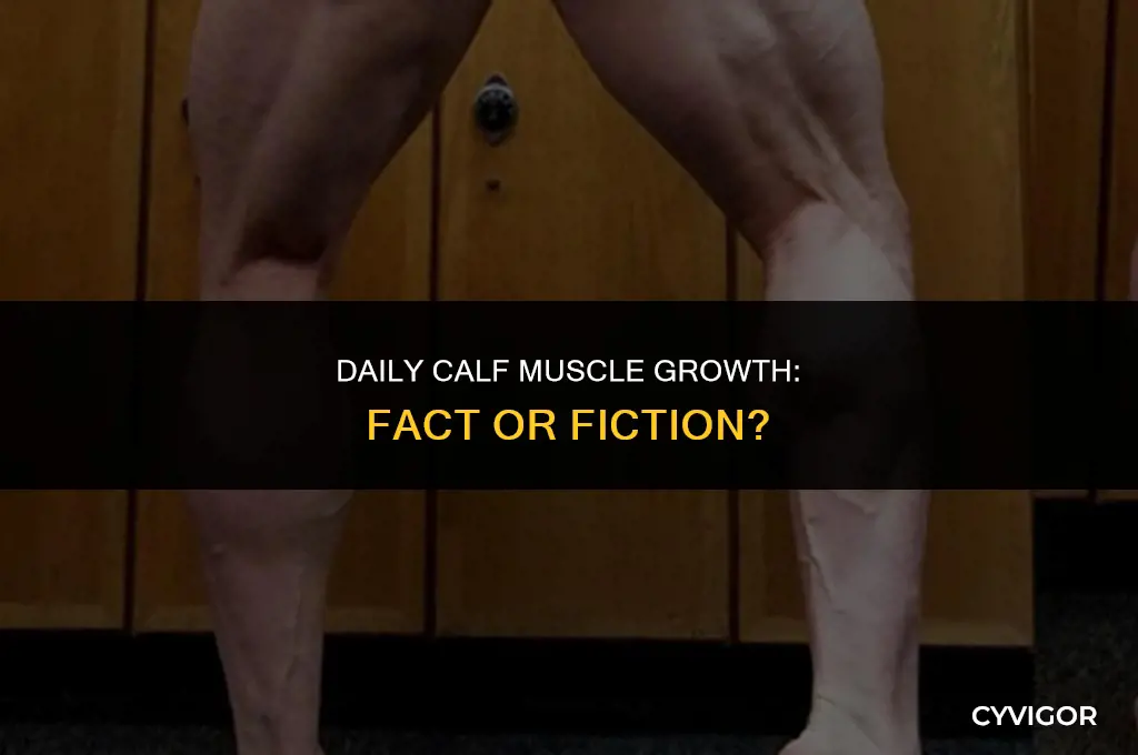 do calf muscles get bigger during the day