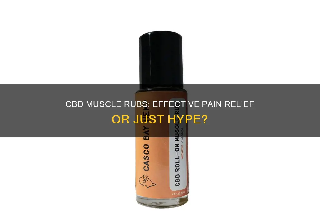 do cbd muscle rubs work