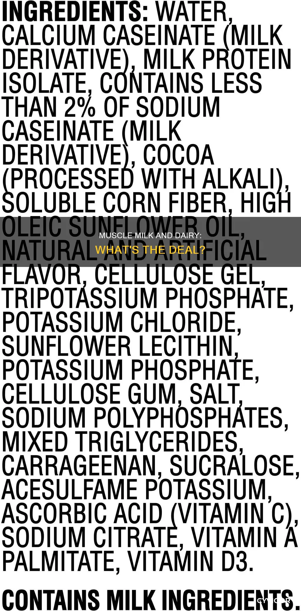 do muscle milk have dairy