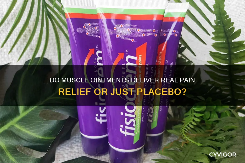 do muscle ointments really work