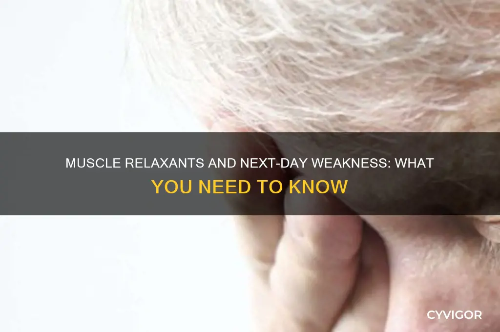 do muscle relaxants make you weak the next day