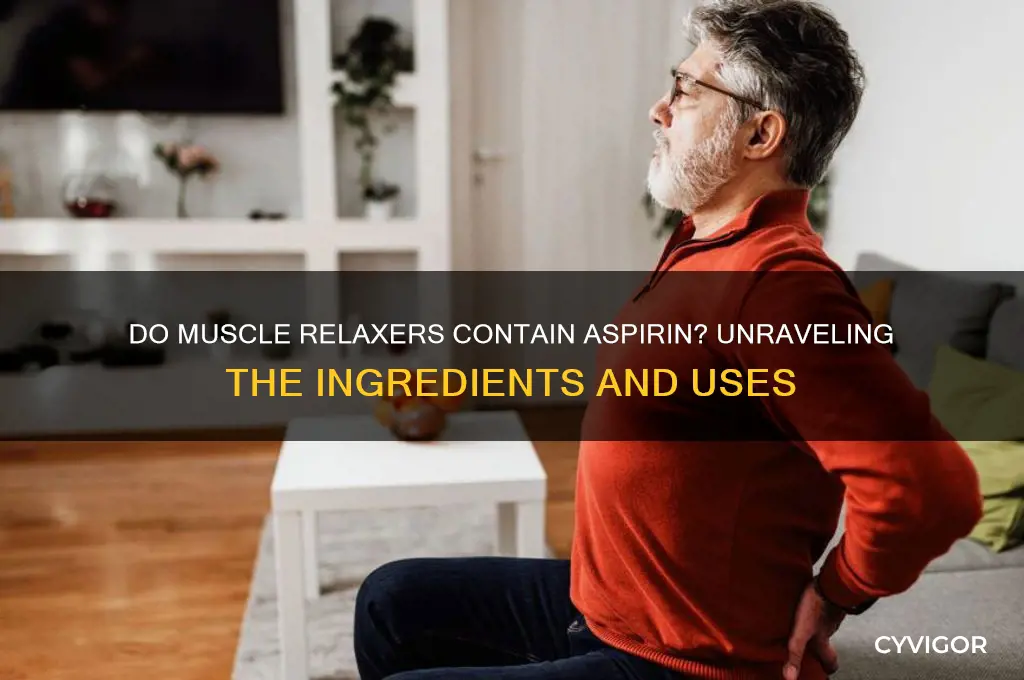 do muscle relaxers contain aspirin