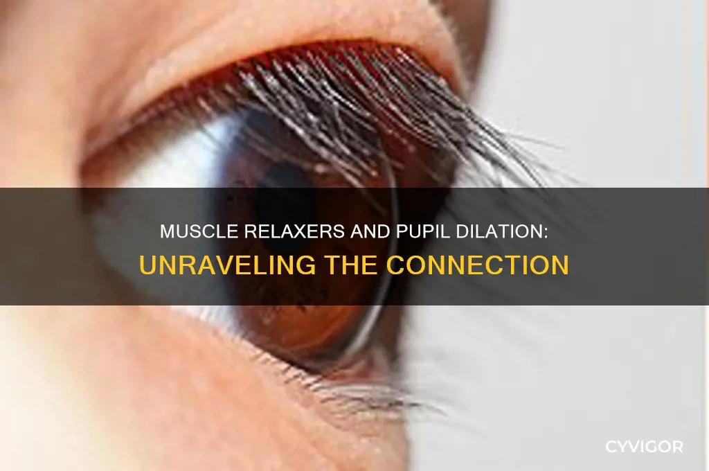 do muscle relaxers dilate pupils