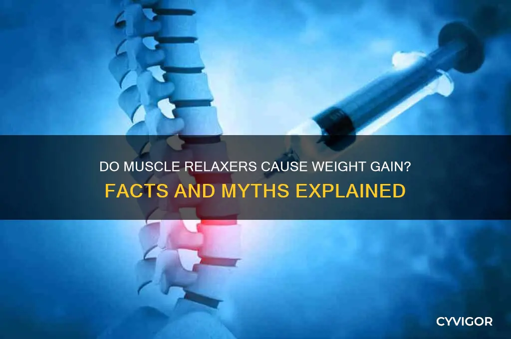 do muscle relaxers make you fat