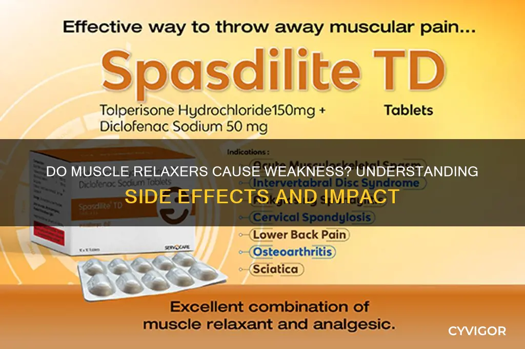 do muscle relaxers make you feel weak