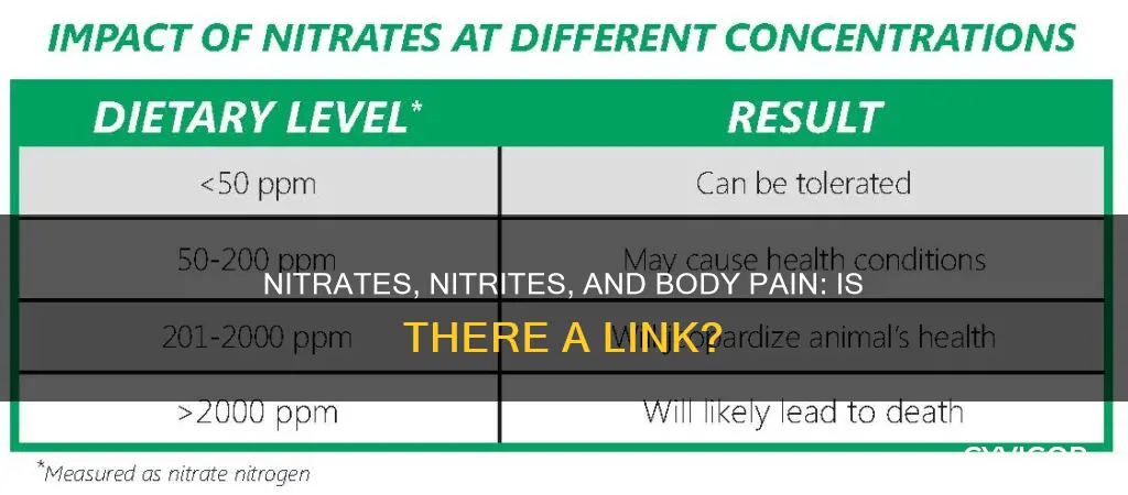 do nitrates and nitrites cause joint and muscle pain